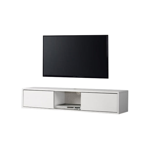 Image of Sombra Series B Floating TV Console Wall Mounted in White Color