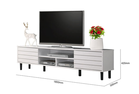 Alaia TV Console Cabinet in White Color