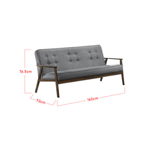 Willa 2/ 3 Seater Fabric Sofa Set In Grey-Sofa-Furnituremart.sg