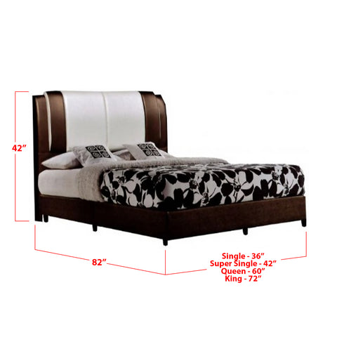 Image of Furnituremart Wynne leather upholstered bed frame