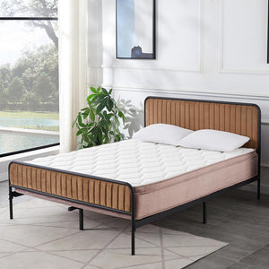 Xiomara Metal Bed Frame In Queen Size-Bed Frame-Furnituremart.sg