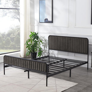 Xiomara Metal Bed Frame In Queen Size-Bed Frame-Furnituremart.sg