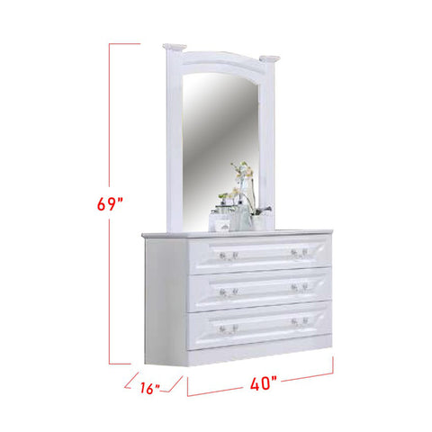 Image of Furnituremart Yoon Korean Style dressing table mirrored