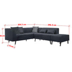 Columbus Modular Faux Leather/ Fabric Sofa Set w/ Pet-Friendly Option