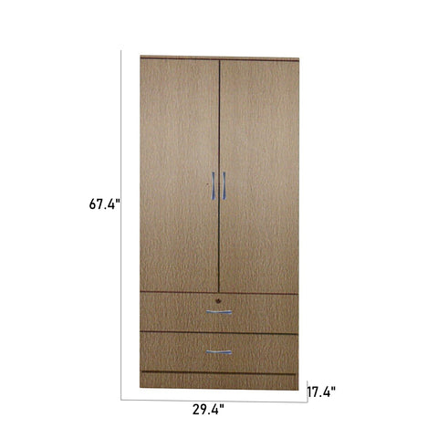 Image of Rinie Series 2 Wardrobe 2-Door with Drawers