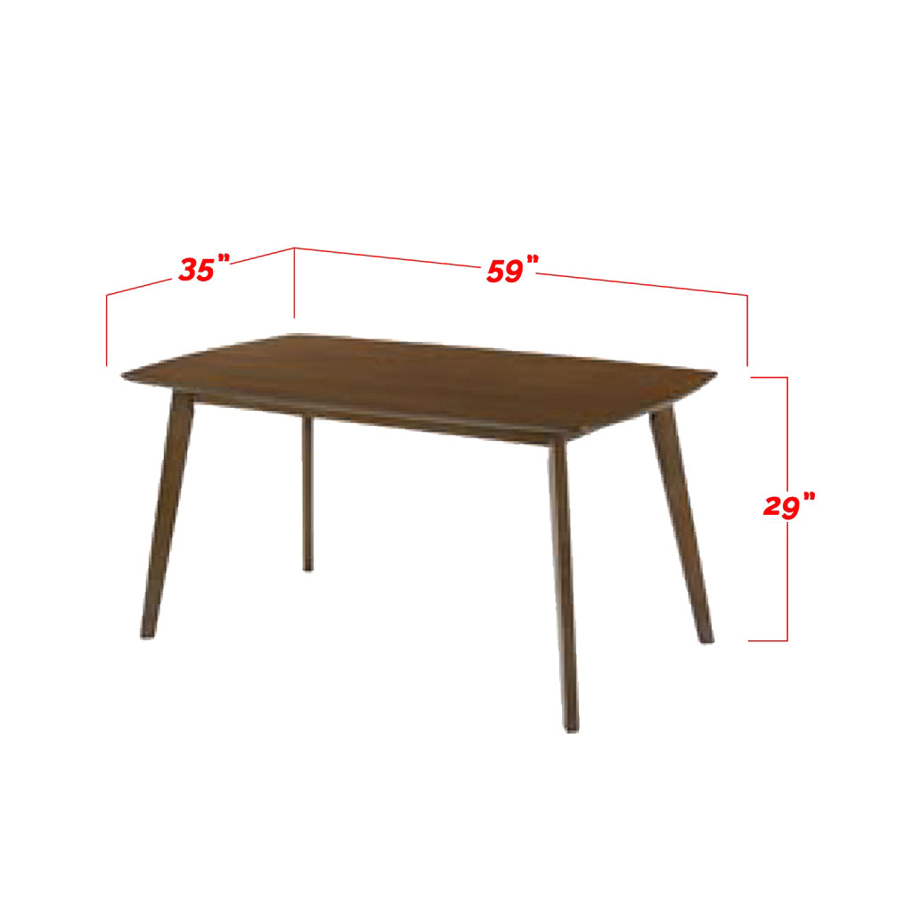 Elvie 4+1 Dining Set In Walnut