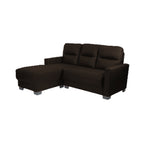 3 Seater Brown Alison Leather L-Shape Sofa
