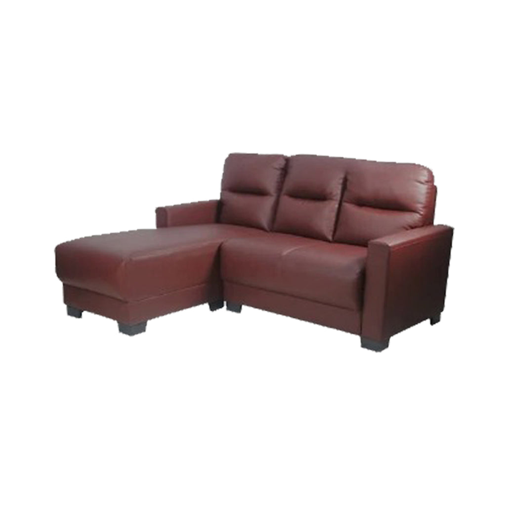 Alison 3 Seater Leather L- Shape Sofa 5 Colours-Furnituremart.sg