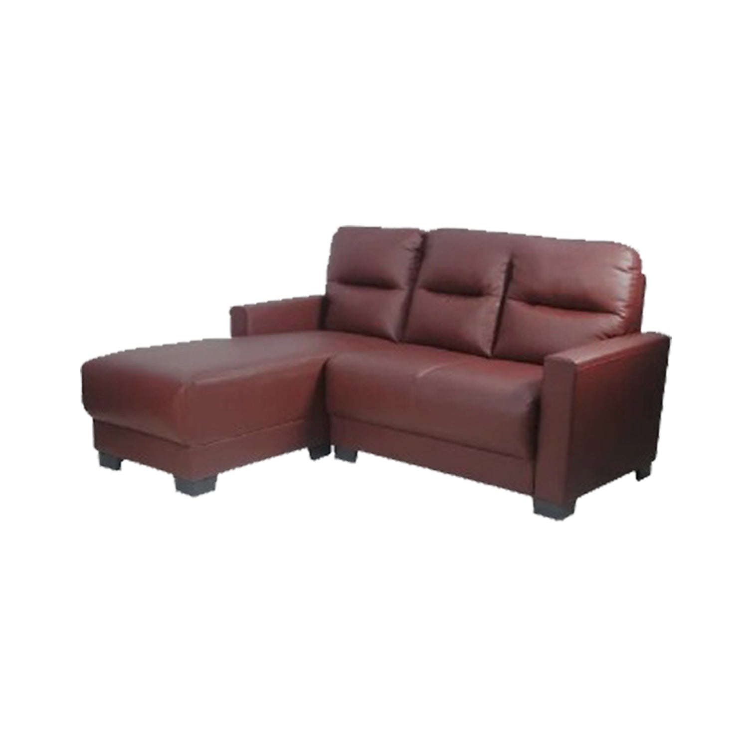 Alison 3 Seater Leather L- Shape Sofa 5 Colours-Furnituremart.sg