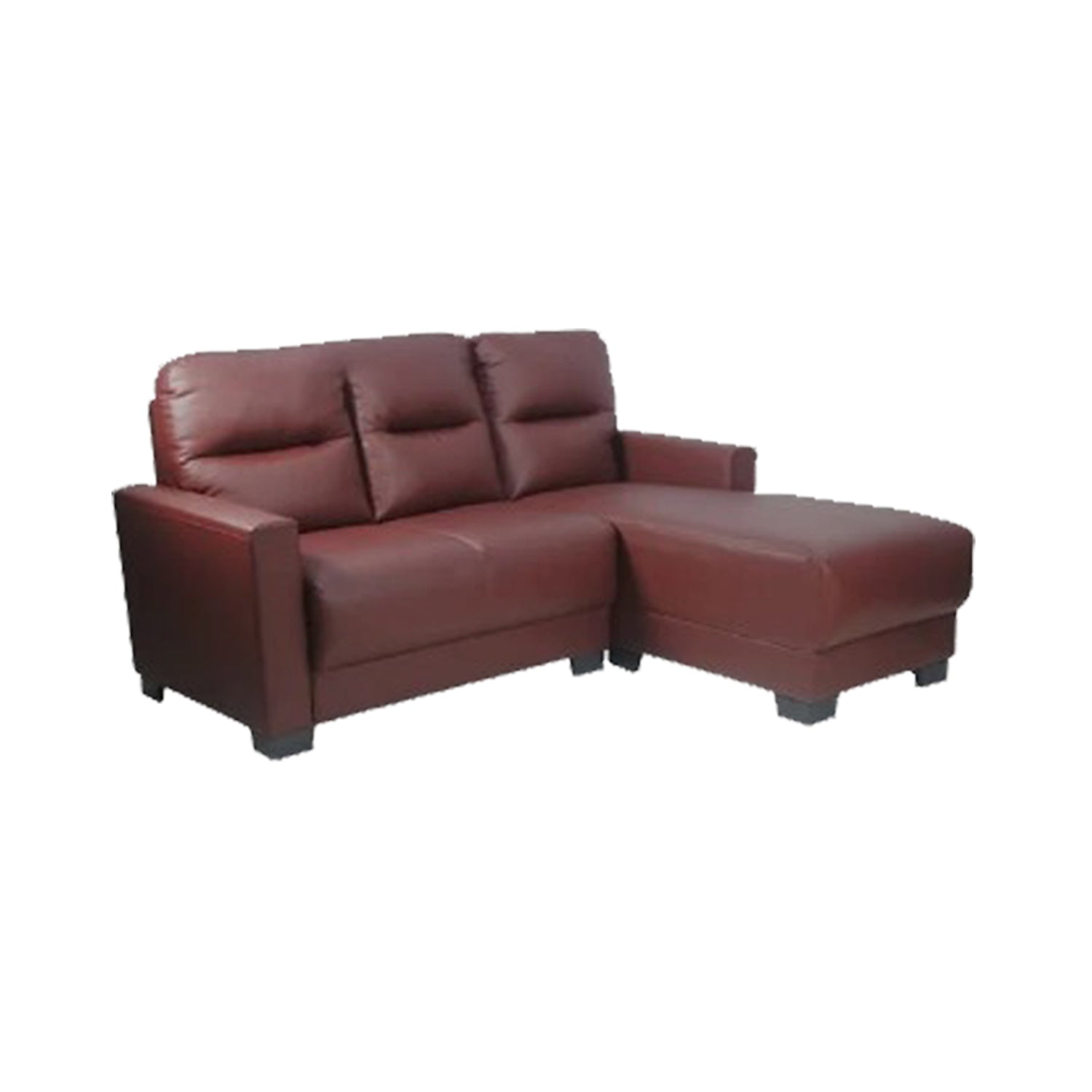 Alison 3 Seater Leather L- Shape Sofa 5 Colours-Furnituremart.sg