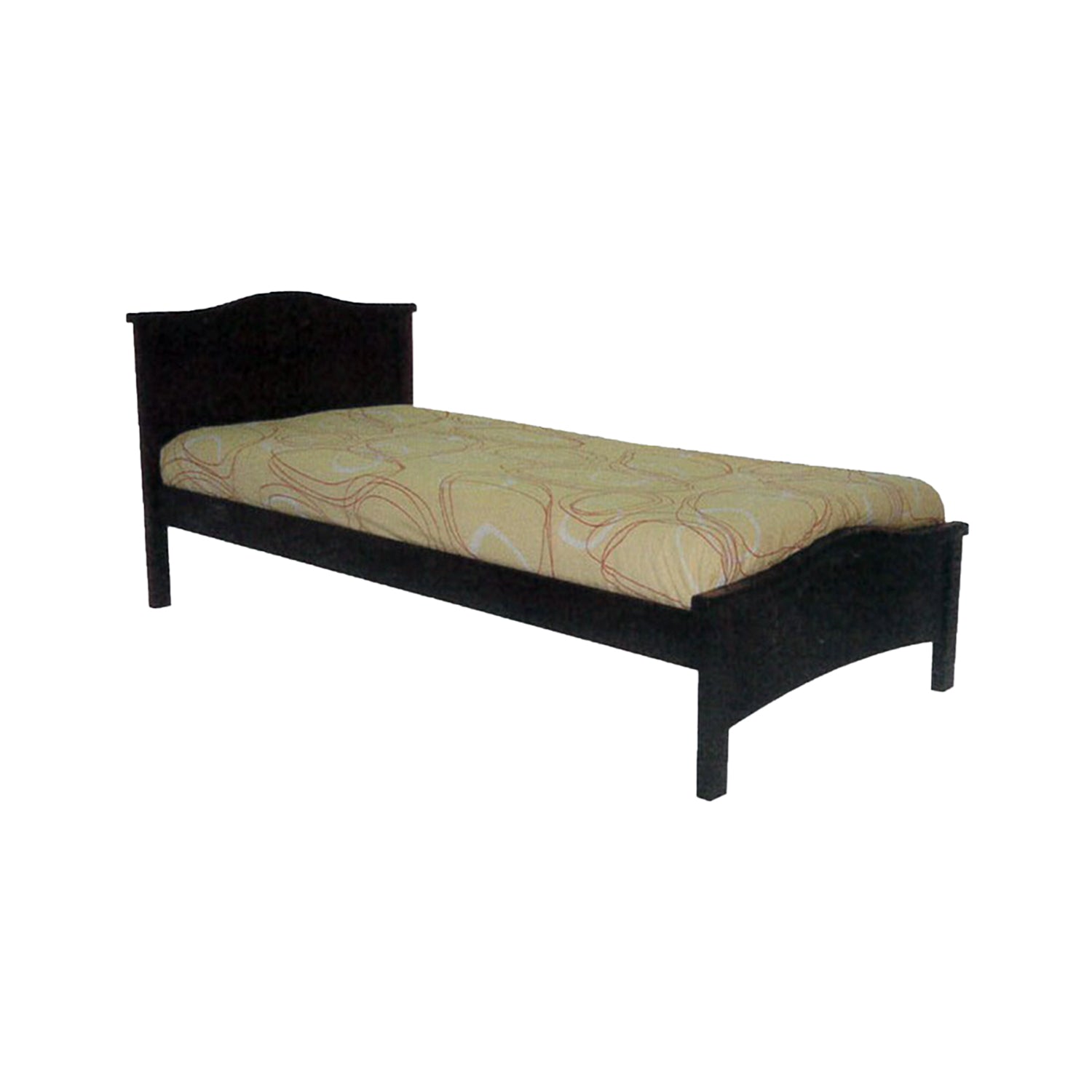 Rene Wooden Bed Frame Cherry, And Walnut In Super Single Size-Bed Frame-Furnituremart.sg