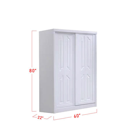 Image of Hana Korean Style Wooden Sliding Door Wardrobe