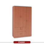 Ivy 3 Door Wardrobe In White Wash, Walnut and Wenge
