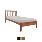 Devan Wooden Bed Frame Cherry, And Walnut In Super Single Size-Bed Frame-Furnituremart.sg