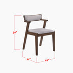 Elvie 4+1 Dining Set In Walnut