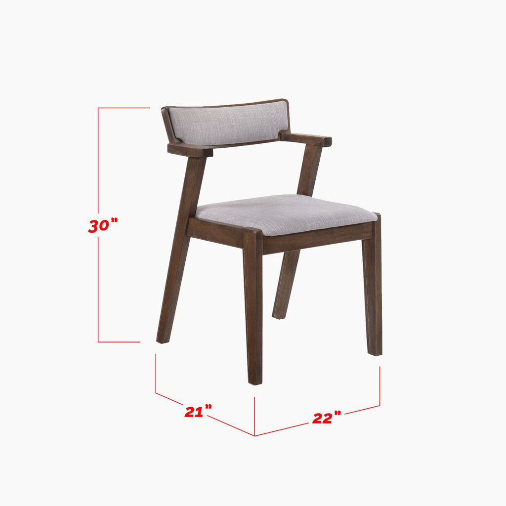 Elvie 4+1 Dining Set In Walnut