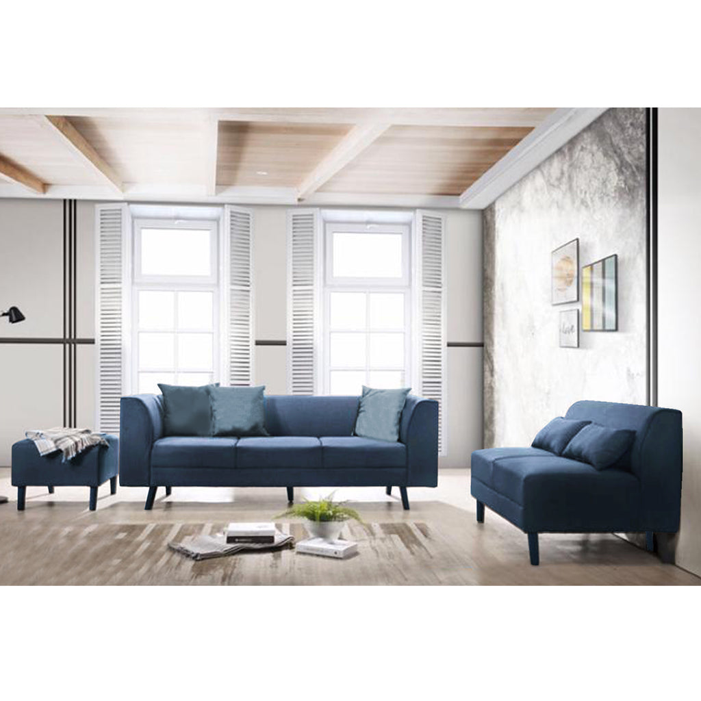 Columbus Fabric/ Leather 3 Piece Modular Sofa Set in 6 Colours-Furnituremart.sg