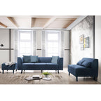 Columbus Fabric/ Leather 3 Piece Modular Sofa Set in 6 Colours-Furnituremart.sg