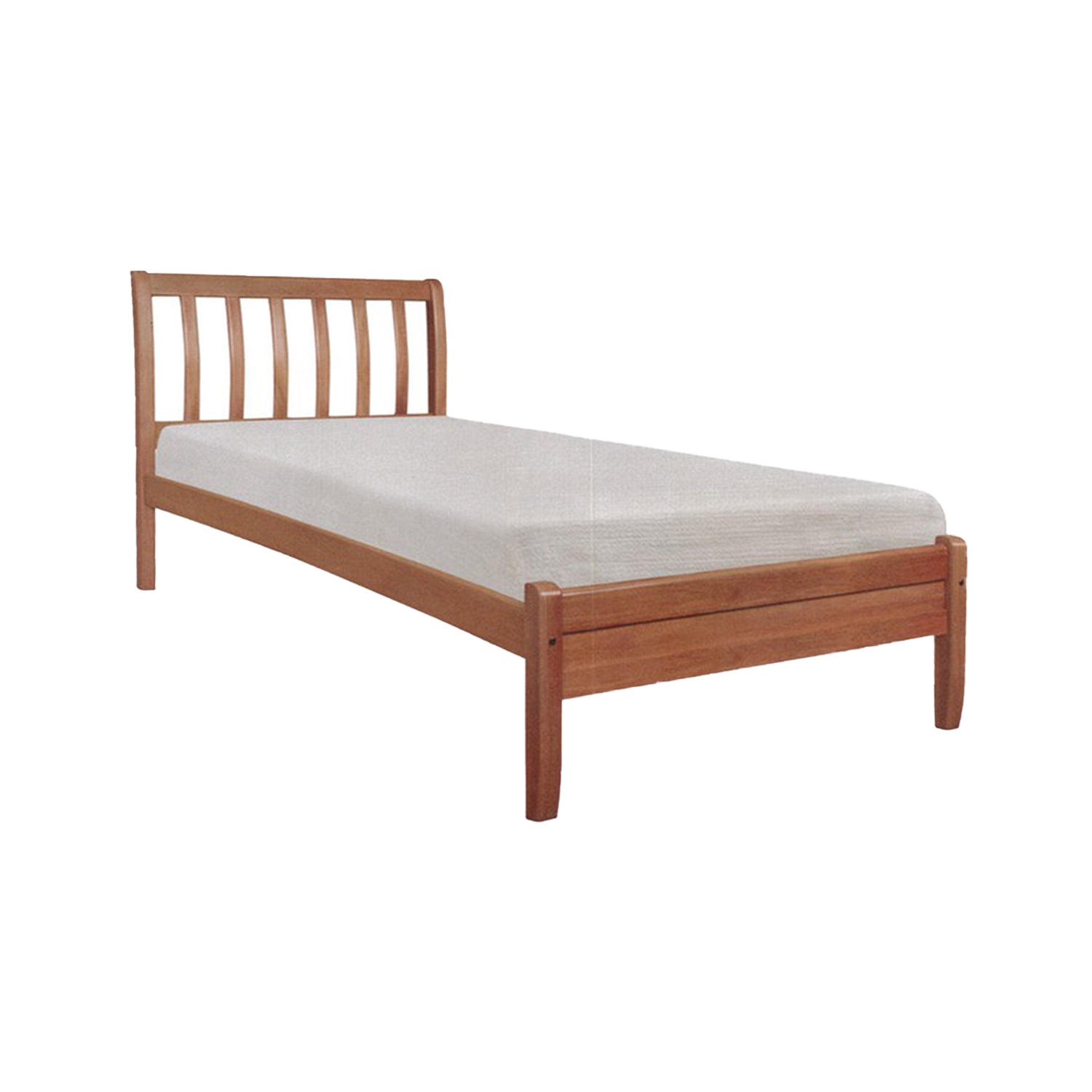 Devan Wooden Bed Frame Cherry, And Walnut In Super Single Size-Bed Frame-Furnituremart.sg