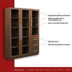 Furnituremart Darra Series book shelf with glass door