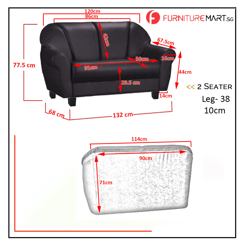 Viola 2/3 Seater Leather Sofa In 6 Colours