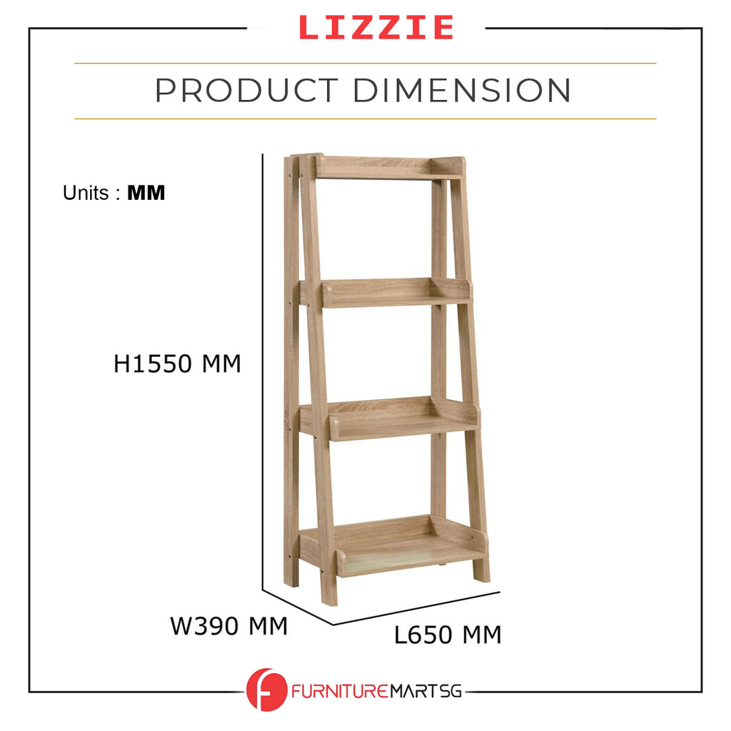 Lizzie Display Rack Cum Bookshelf