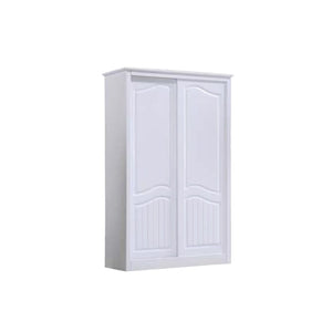 White Wooden Sliding Door Wardrobe