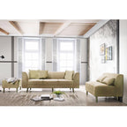 Columbus Fabric/ Leather 3 Piece Modular Sofa Set in 6 Colours-Furnituremart.sg