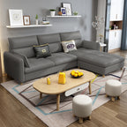 Consadole 3/4 Seater Leather Sofa Set With Ottoman In 5 Colours-Furnituremart.sg