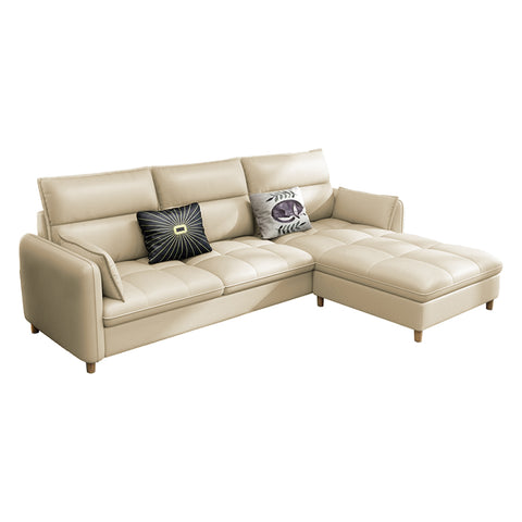 Image of Consadole 3 Seater  Leather L-Shape Sofa