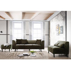 Columbus Fabric/ Leather 3 Piece Modular Sofa Set in 6 Colours-Furnituremart.sg