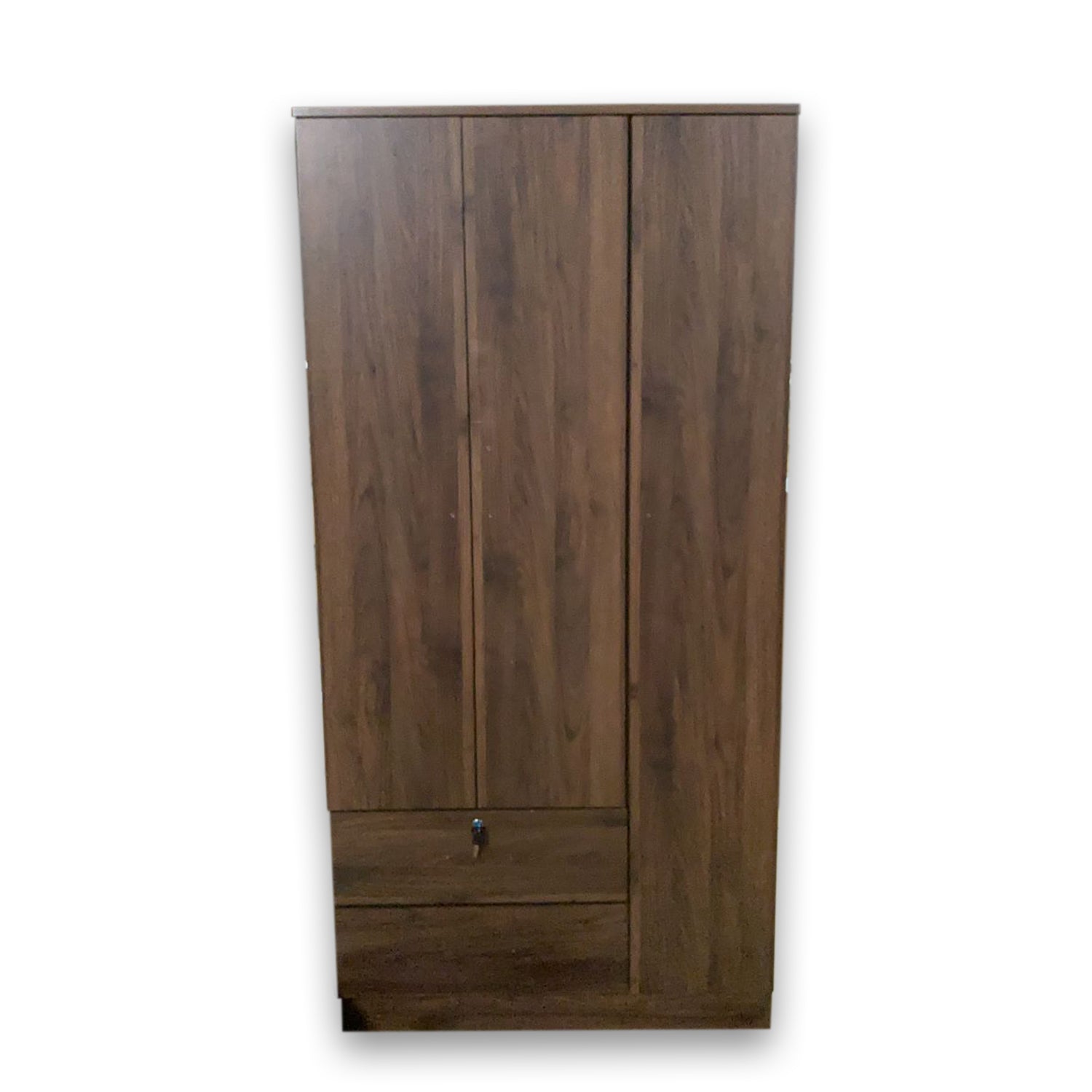 Britain 3 Door With Drawer Wardrobe In Walnut