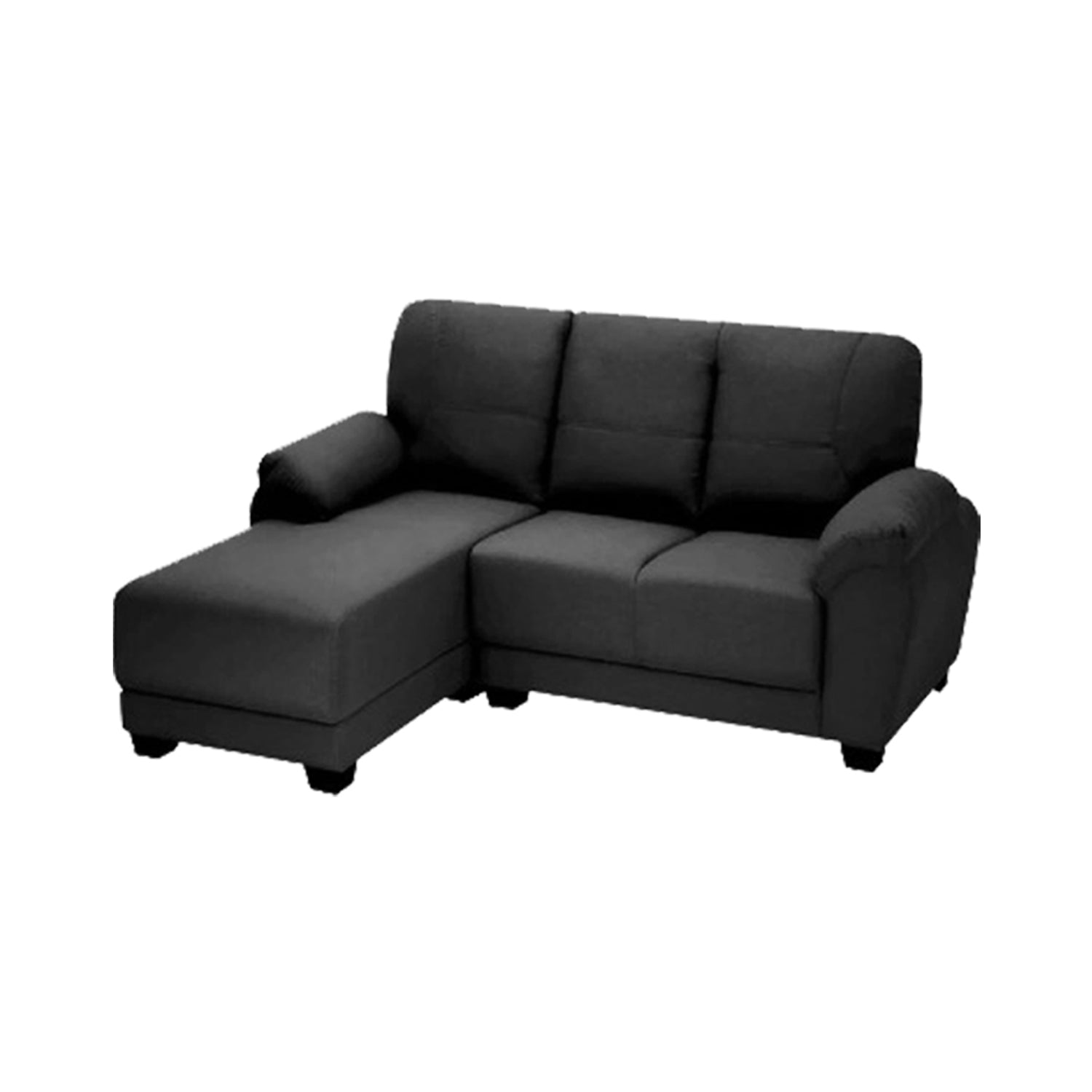 Candy 3 Seater Leather/ Fabric L-Shape Sofa In 6 Colours-Furnituremart.sg