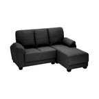 Candy 3 Seater Leather/ Fabric L-Shape Sofa In 6 Colours-Furnituremart.sg