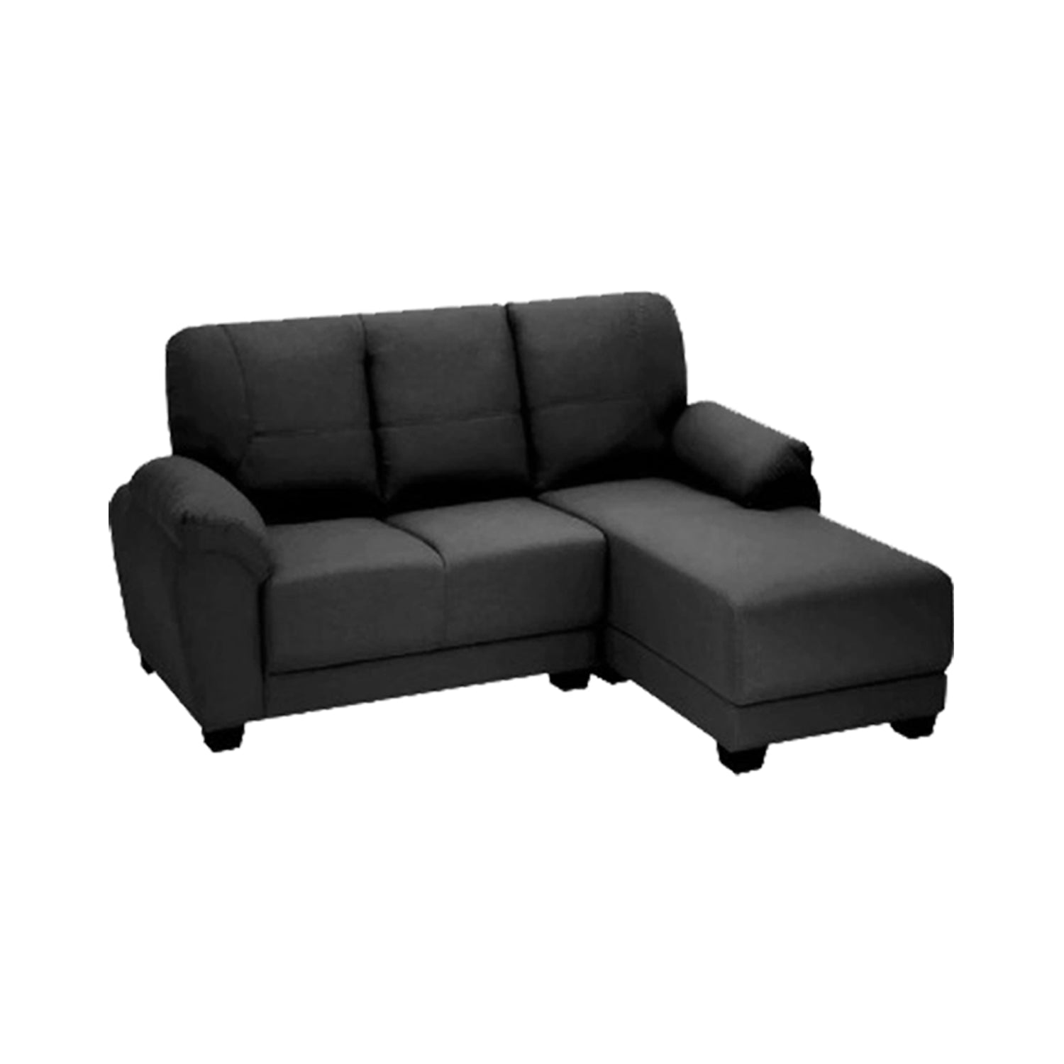 Candy 3 Seater Leather/ Fabric L-Shape Sofa In 6 Colours-Furnituremart.sg