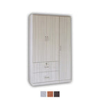 Ivy 3 Door Wardrobe In White Wash, Walnut and Wenge