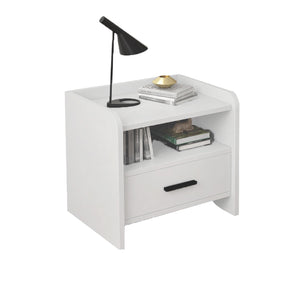 Barn Series Bedside Table In White (Fully Assembled)