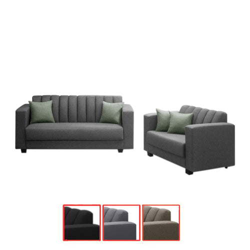 Aberdeen 2 + 3 seater Sofa L-shape with ottoman in 4 Colours
