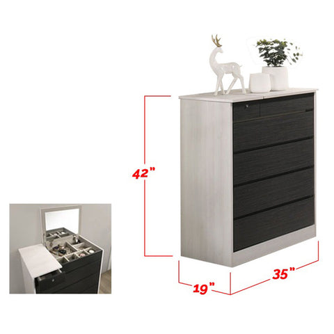 Mio Series 12 Drawer Chest In Black & White. FREE DELIVERY