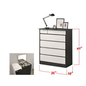 Mio Series 10 Drawer Chest In Black & White. FREE DELIVERY