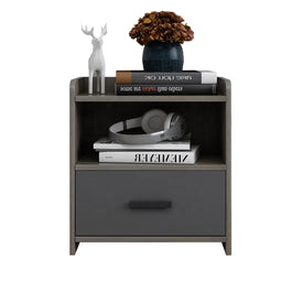 Barn Series Bedside Table In Gray (Fully Assembled)