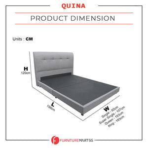 Quina Series 3 Woven Fabric Divan Bed Frame  - All Sizes Available