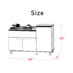 Zariah Series 4 Wooden Kitchen Cabinet with Drawer