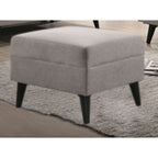 Lamia Modern Button Tufted Sofa Set Upholstered In Grey Fabric