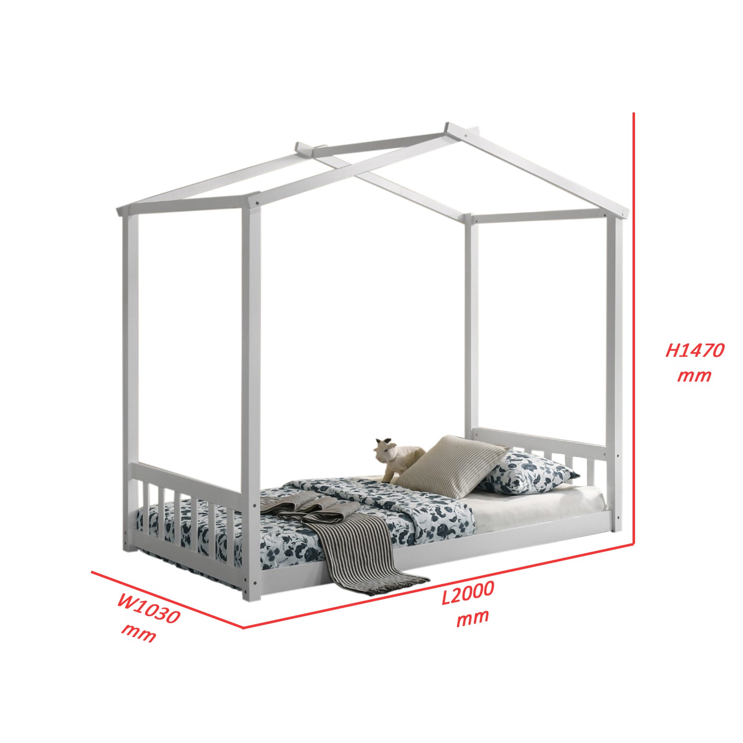 Carino Single Tent Bed in White