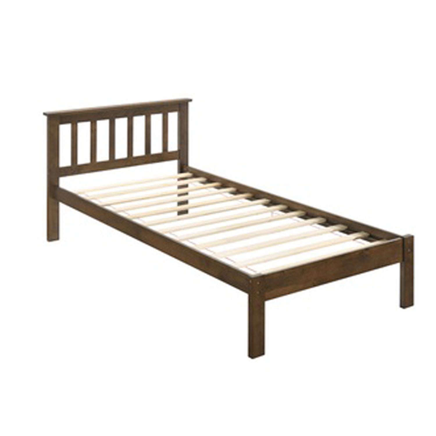 Terra Solid Wood Bed (White / Walnut) / Two Color Available / Strong Construction / Solid rubber wood w/ Mattress Option
