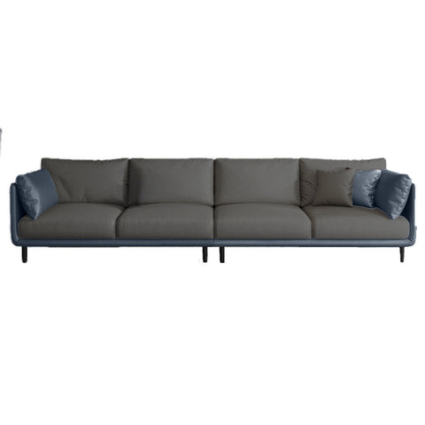 Image of Malmo Minimalist Series Fabric/Faux Leather Sofa 1/2/3/4 and Stool Seaters in 6 Colors